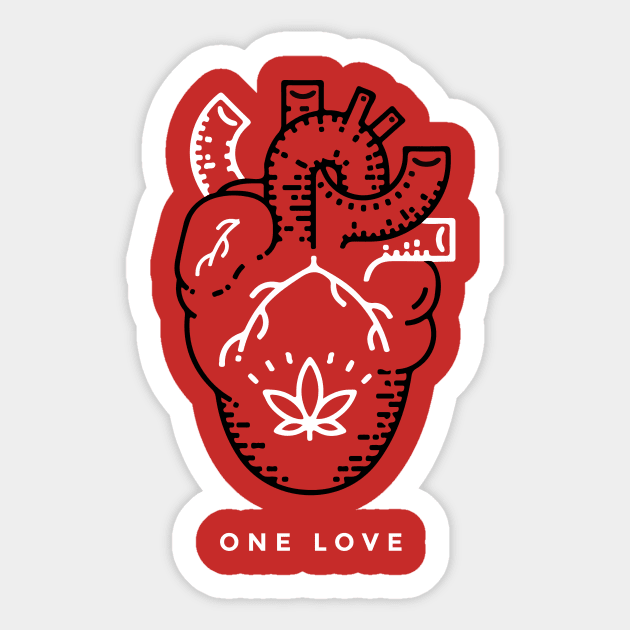 One Love v1 Sticker by The Daily Haze